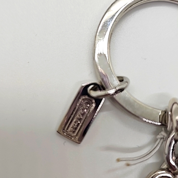 Coach Vtg NWTS Pave Script Heart Key Fob - Picture 3 of 5